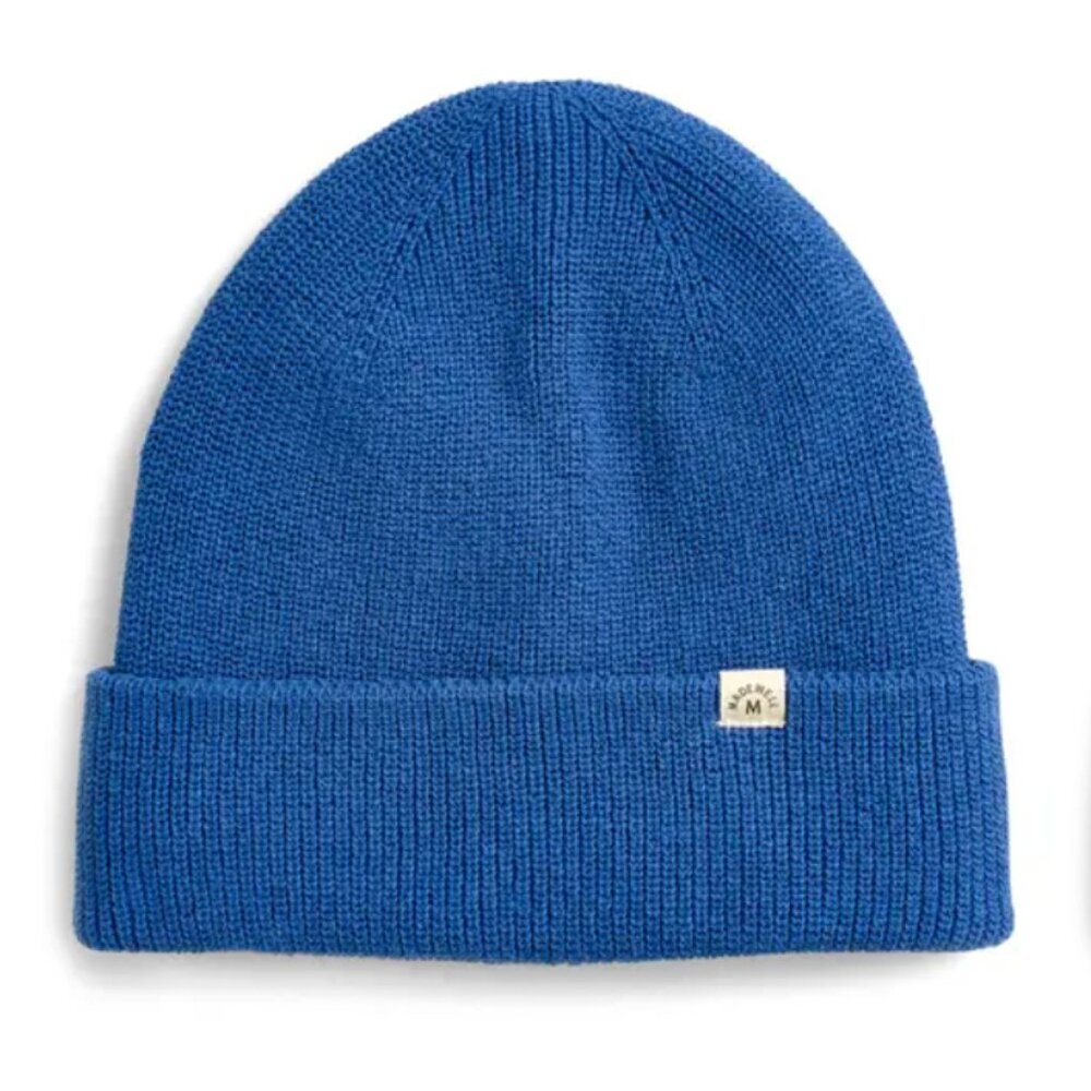 NWOT Madewell Recycled Cotton Beanie in Bluestone